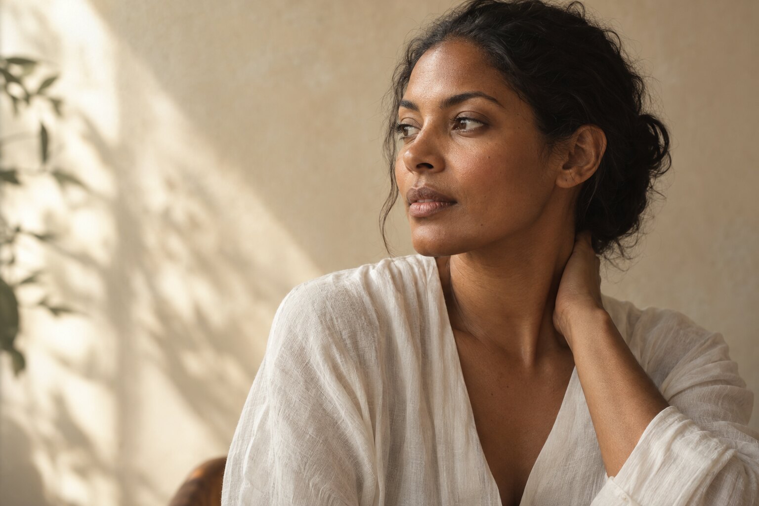 Editorial portrait in soft natural light